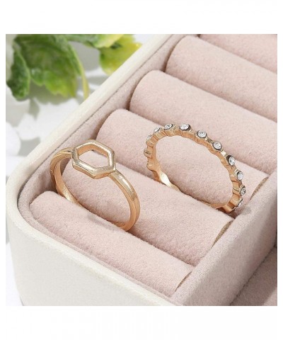 Hollow Stackable Rings 9pcs Gold Finger Rings Knuckle Rings Simple Joint Ring for Women and Girls Gold 10pcs $7.47 Rings