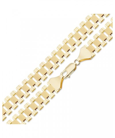 10K Real Gold 6 MM, 8 MM, 10 MM, 12 MM, Presidential Watch Band Style Link Chain Necklace 12 MM 26 inches $446.99 Necklaces