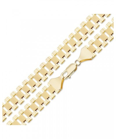 10K Real Gold 6 MM, 8 MM, 10 MM, 12 MM, Presidential Watch Band Style Link Chain Necklace 12 MM 26 inches $446.99 Necklaces