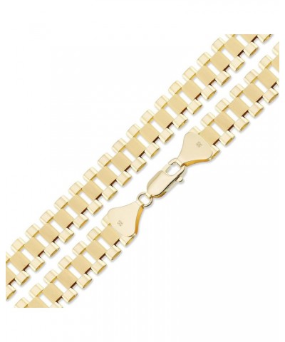 10K Real Gold 6 MM, 8 MM, 10 MM, 12 MM, Presidential Watch Band Style Link Chain Necklace 12 MM 26 inches $446.99 Necklaces