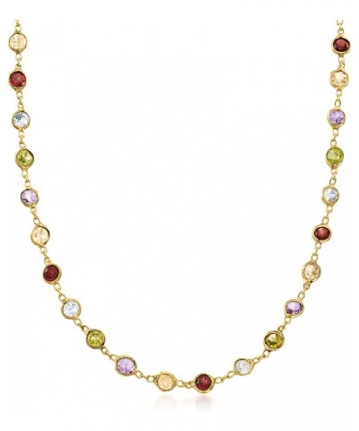 8.85 ct. t.w. Bezel-Set Multi-Gemstone Necklace in 18kt Gold Over Sterling 20.0 Inches $87.75 Necklaces