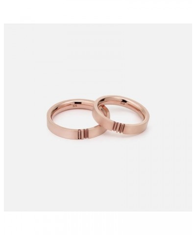 Personalized Initial Couples Ring Set - 2 Rings - Sterling Silver 0.925, 18K Gold & Rose Gold Plating - Dainty Gift For New C...