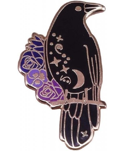 Crow Enamel Lapel Bird Horror Raven Goth Witchcraft Brooch for Women Hat Pin $11.77 Brooches & Pins