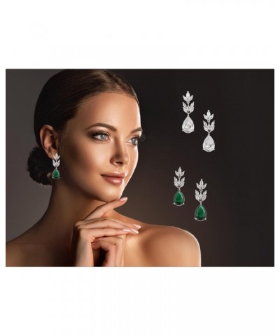 (44855-100) Silver Crystal Cubic Zirconia 1.5in Drop Fashion Jewelry Earrings $8.84 Earrings