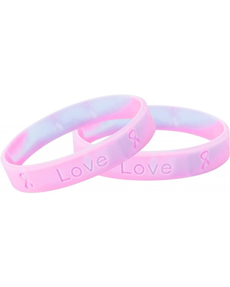 Pink & Blue Silicone Bracelets Bundle Pack – Pink & Blue Ribbon Awareness Silicone Bracelets for Awareness, Memorials, Fundra...