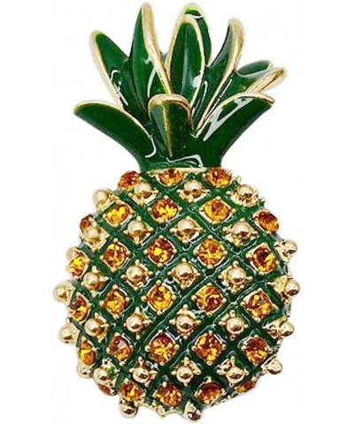 Retro Pineapple Rhinestone Brooch Alloy Personaltiy Cartoon Fruit Boutonniere Women Wedding Bridal Banquet Clothing Decorativ...