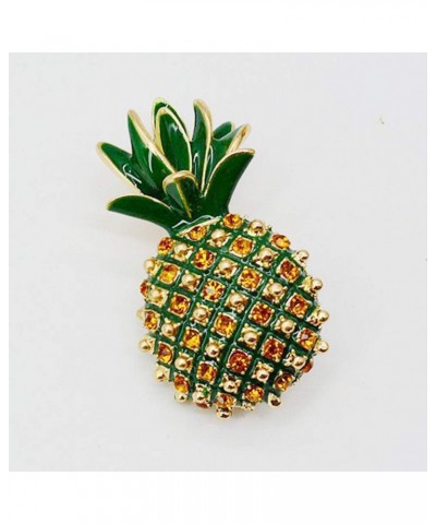 Retro Pineapple Rhinestone Brooch Alloy Personaltiy Cartoon Fruit Boutonniere Women Wedding Bridal Banquet Clothing Decorativ...