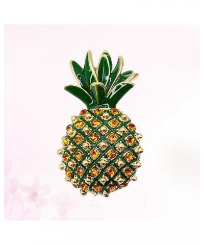 Retro Pineapple Rhinestone Brooch Alloy Personaltiy Cartoon Fruit Boutonniere Women Wedding Bridal Banquet Clothing Decorativ...