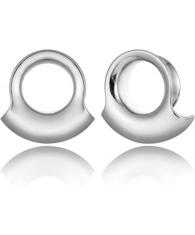 2PCS Ear Plugs Gauges for Stretched Ears Hypoallergenic 316 Stainless Steel Ear cuff Tunels 8mm-25mm (0G-1") Body Piercing Je...