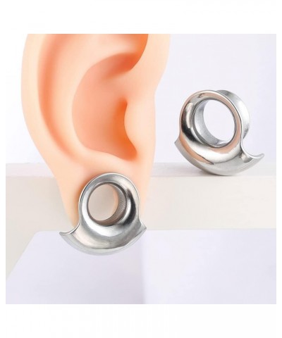 2PCS Ear Plugs Gauges for Stretched Ears Hypoallergenic 316 Stainless Steel Ear cuff Tunels 8mm-25mm (0G-1") Body Piercing Je...