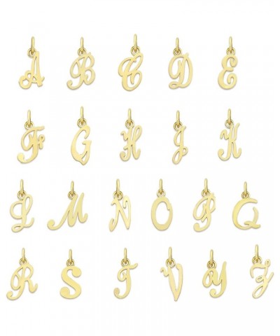 Solid 10k Gold Initial Charm Available in A-Z, Tiny Cute Letter Jewelry L $17.00 Bracelets