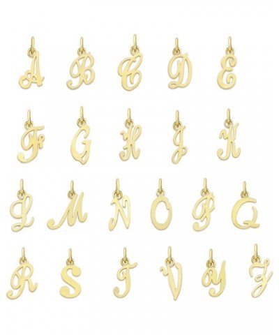 Solid 10k Gold Initial Charm Available in A-Z, Tiny Cute Letter Jewelry L $17.00 Bracelets