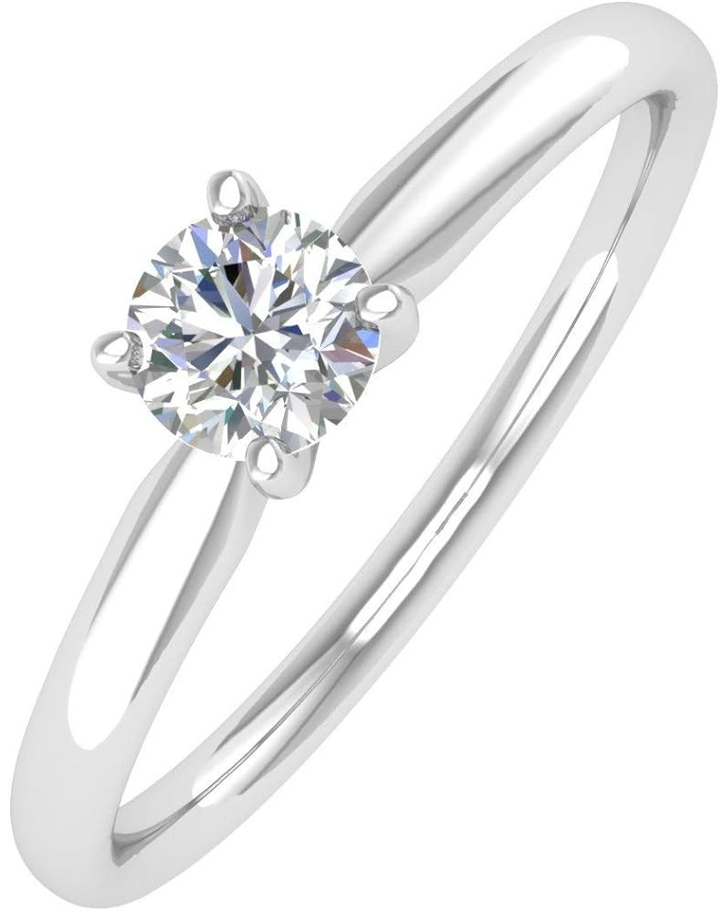 1/5 Carat 4-Prong Set Diamond Solitaire Engagement Ring Band in 14K Gold White Gold $93.00 Rings