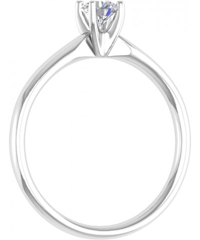 1/5 Carat 4-Prong Set Diamond Solitaire Engagement Ring Band in 14K Gold White Gold $93.00 Rings