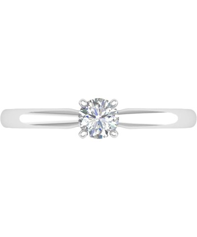 1/5 Carat 4-Prong Set Diamond Solitaire Engagement Ring Band in 14K Gold White Gold $93.00 Rings