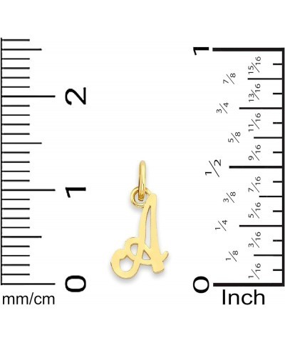 Solid 10k Gold Initial Charm Available in A-Z, Tiny Cute Letter Jewelry L $17.00 Bracelets