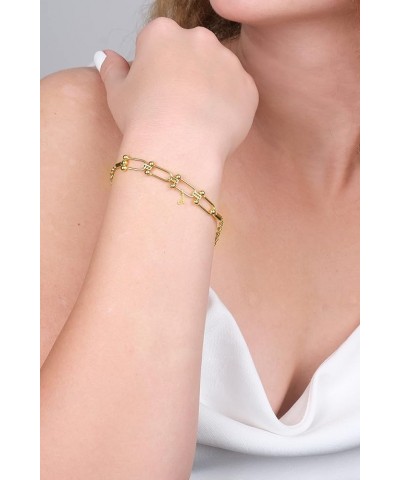 Solid 10k Gold Initial Charm Available in A-Z, Tiny Cute Letter Jewelry L $17.00 Bracelets