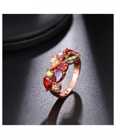 Bangle Bracelets for Women,Created Garnet Amethyst Peridot Morganite Gemstone Necklace Earrings Ring Bracelets Rose Gold Plat...