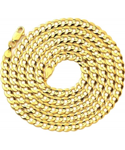 10k Yellow Gold 4.5mm Plain Solid Curb Cuban Necklace w/Lobster Lock (18" to 28") 28 $361.35 Others