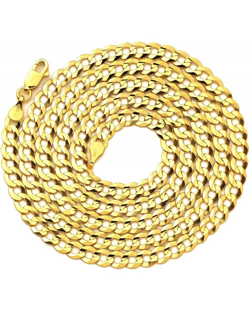 10k Yellow Gold 4.5mm Plain Solid Curb Cuban Necklace w/Lobster Lock (18" to 28") 28 $361.35 Others