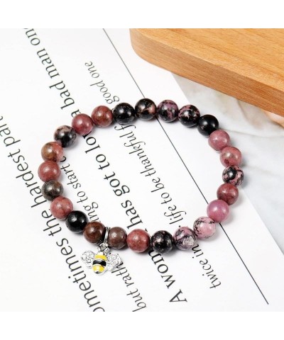 Teacher Appreciation Gifts,Natural Stone Teacher Bracelet Gifts for Women, Thank You Gifts for Teacher Meaningful Gifts 8MM 6...