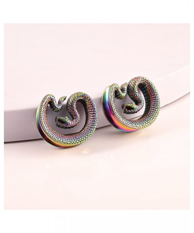 2PCS Ear Gauges Snake Saddle Ear Plugs Tunnels Stainless Steel Hypoallergenic Earrings Body Piercing for Ear Expander 10mm(00...