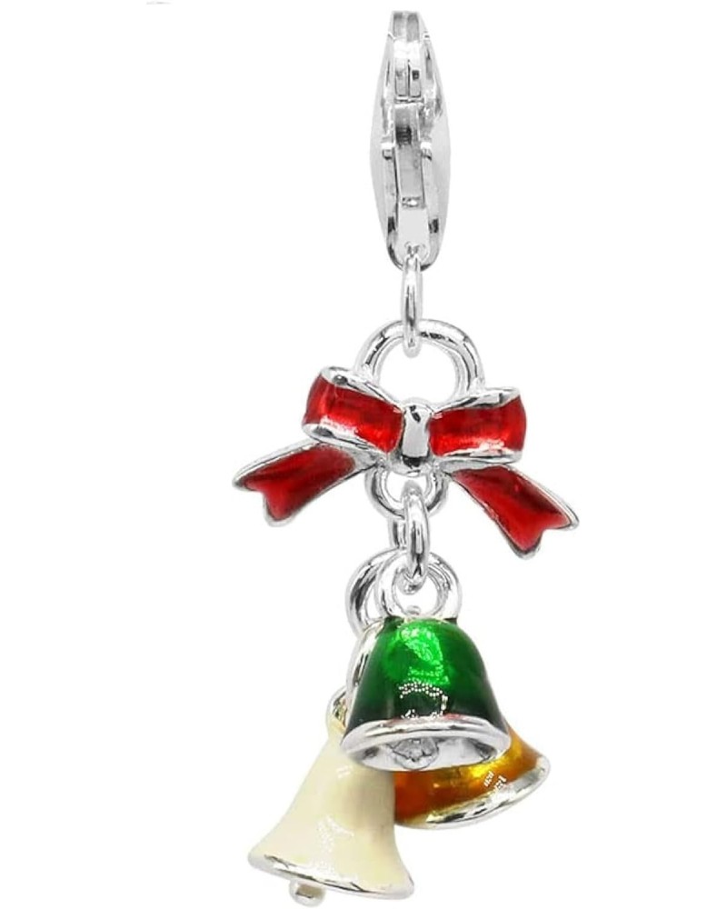 Sterling Silver Christmas Jingle Bell Clip-On Charm with Lobster Clasp – Festive Holiday Jewelry for Bracelets and Necklaces ...