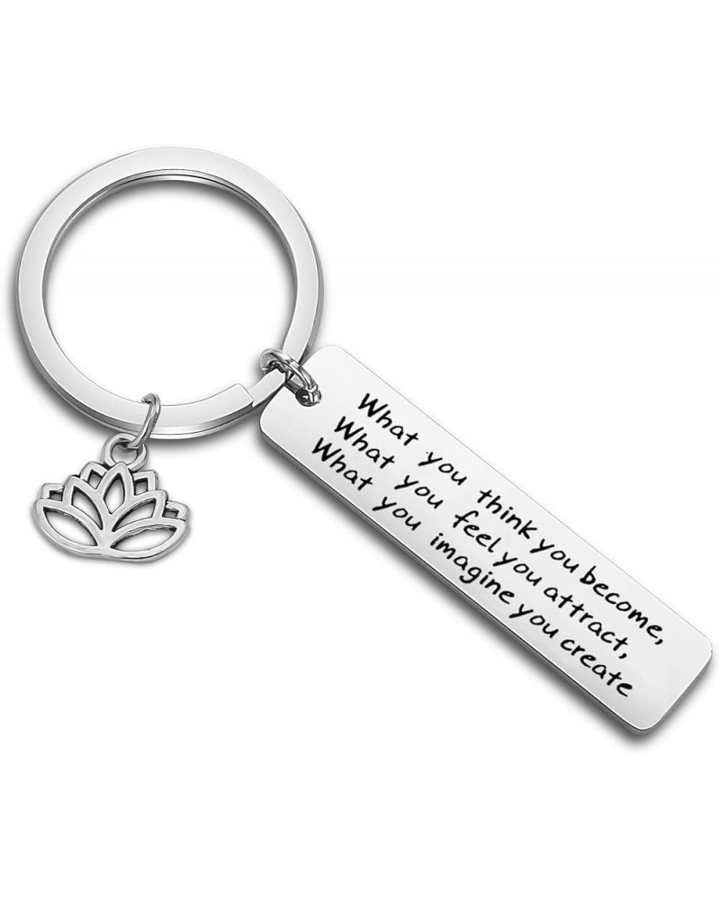 Buddhist Inspirational Quote Keychain What You Think You Become Buddha Jewelry Inspirational Gift What You Think You Become $...