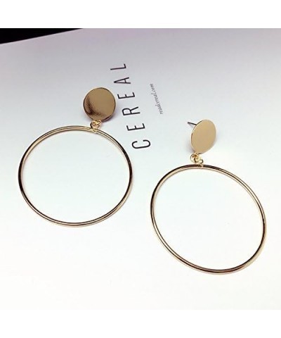 Gold Plated Statement Dangle Earrings Fashion Vintage Drop Earrings for Women Girls Large Hoop Earrings $8.99 Earrings