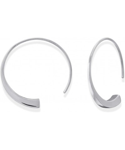 Jewelry Sterling Silver Pull Through Hoop Earrings $14.28 Earrings