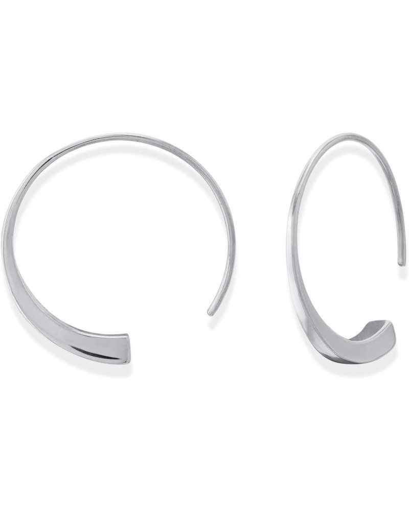 Jewelry Sterling Silver Pull Through Hoop Earrings $14.28 Earrings