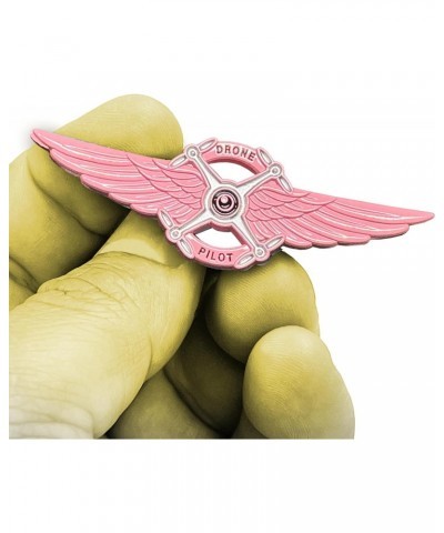 CL2-011 Full size Ladies Pink UAS FAA Commercial Drone Pilot Wings pin Breast Cancer Awareness $11.99 Brooches & Pins