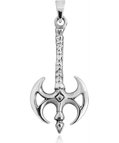 Powerful Medieval Battle Axe .925 Sterling Silver Pendant | Medieval Battle Axe Sterling Pendant | Sterling Silver Pendants f...