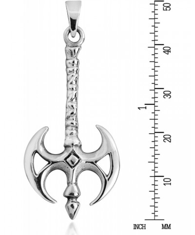 Powerful Medieval Battle Axe .925 Sterling Silver Pendant | Medieval Battle Axe Sterling Pendant | Sterling Silver Pendants f...