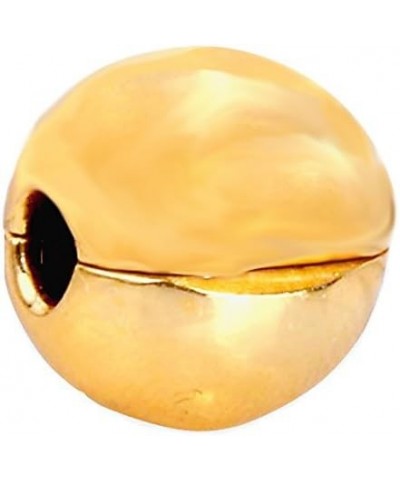 Round stopper Clip Charm 925 Sterling Silver Clip Beads for Bracelet (A) Gold Plated $10.06 Others