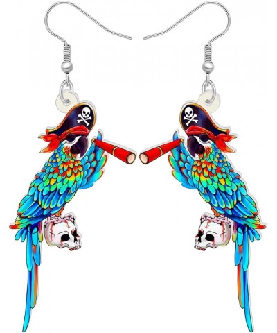 Cute Acrylic Macaw Parrot Earrings Dangle Charms Jimmy Buffett Accessories for Women Girls Summer Animals Jewelry Gifts Pirat...