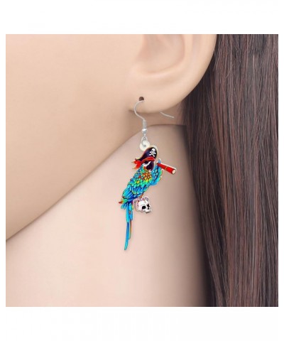 Cute Acrylic Macaw Parrot Earrings Dangle Charms Jimmy Buffett Accessories for Women Girls Summer Animals Jewelry Gifts Pirat...