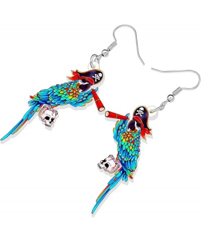 Cute Acrylic Macaw Parrot Earrings Dangle Charms Jimmy Buffett Accessories for Women Girls Summer Animals Jewelry Gifts Pirat...