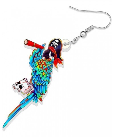 Cute Acrylic Macaw Parrot Earrings Dangle Charms Jimmy Buffett Accessories for Women Girls Summer Animals Jewelry Gifts Pirat...