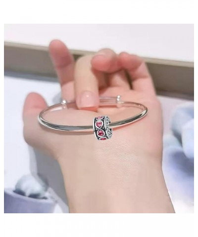 Infinity Heart Love Crystal Charm Compatible With Pandora Charms Bracelets Pink $8.62 Bracelets