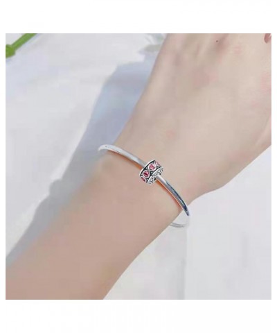 Infinity Heart Love Crystal Charm Compatible With Pandora Charms Bracelets Pink $8.62 Bracelets