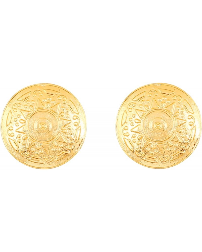 Indian Bollywood Artistic large stud designer Earrings jewelry in Gold or Silver Tone For Women. D379 Gold $11.19 Earrings