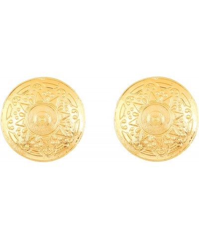 Indian Bollywood Artistic large stud designer Earrings jewelry in Gold or Silver Tone For Women. D379 Gold $11.19 Earrings