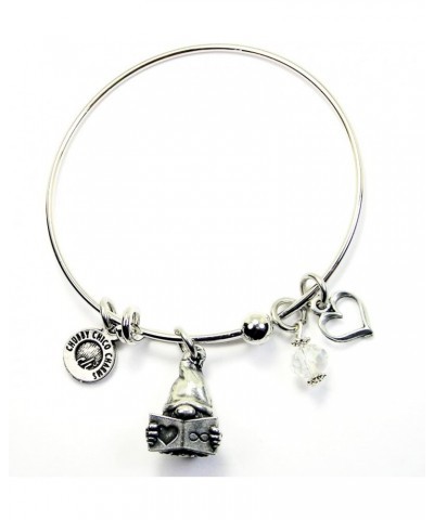 Chubby Chico Charms Book Lover 3D gnome charm bangle bracelet book lover gifts book lover jewelry $12.25 Bracelets