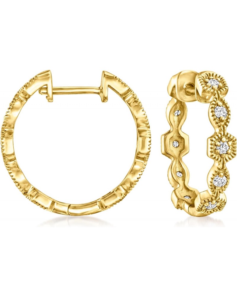 0.40 ct. t.w. CZ Multi-Shaped Station Hoop Earrings in 18kt Gold Over Sterling $25.54 Earrings