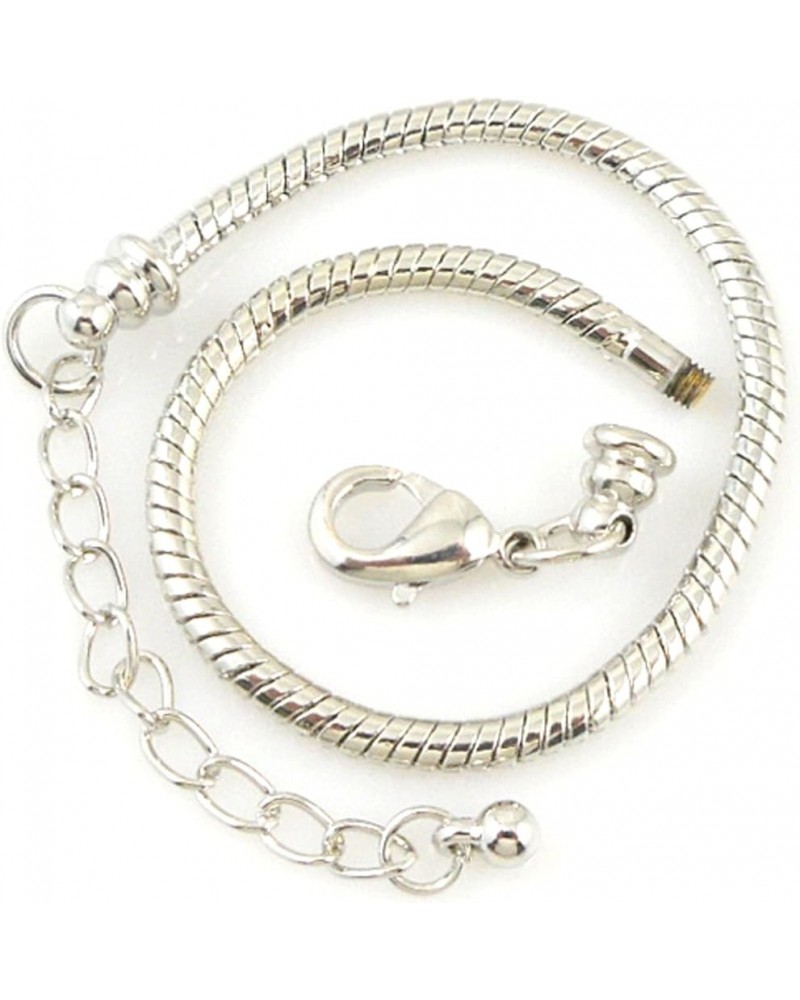 10pcs White Silver Plated Lobster European Style Snake Chain Bracelet fit Charm Beads 6.3 16 CM 5pcs $11.54 Bracelets