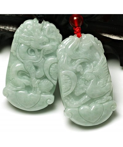 Jadeite Certified Grade A Jade Dragon Fu Foo Dog Lion Kirin Guan Yin Goddess of Mercy Buddhism brave troops Pendant Necklace ...