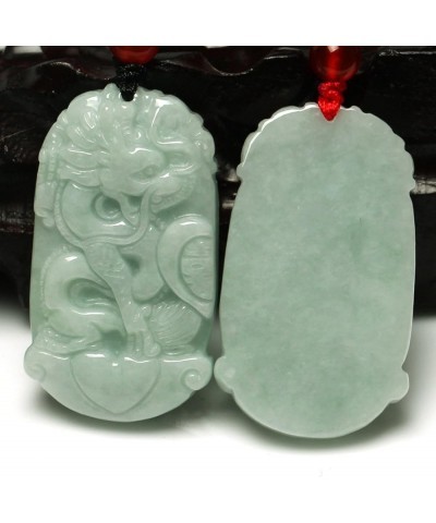 Jadeite Certified Grade A Jade Dragon Fu Foo Dog Lion Kirin Guan Yin Goddess of Mercy Buddhism brave troops Pendant Necklace ...