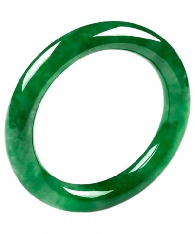 10mm Burmese Jade Bangle Bracelet for Women Natural Imperial Round Green Jadeite Stone Jewelry Valentines Gift for Mom (Size ...