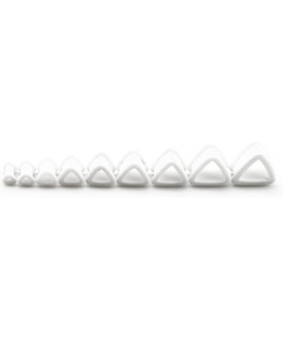 Triangle Silicone Ear Tunnel Plugs Gauges Expanders Black White Hollow Flexible Soft Tunnels Kit Stretcher Earrings Fashion P...